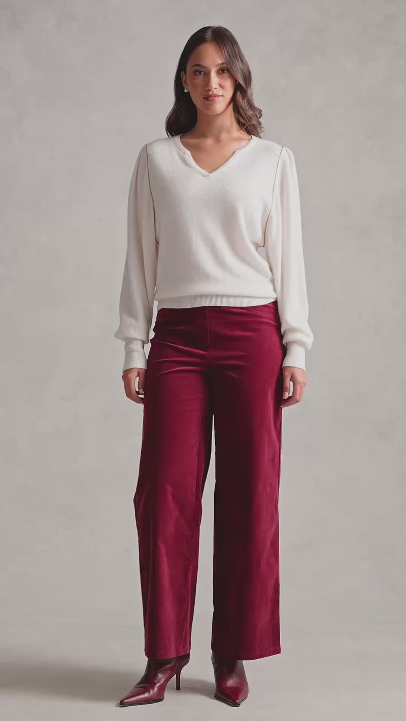 Cashmere Gold Detail Knit - Cream