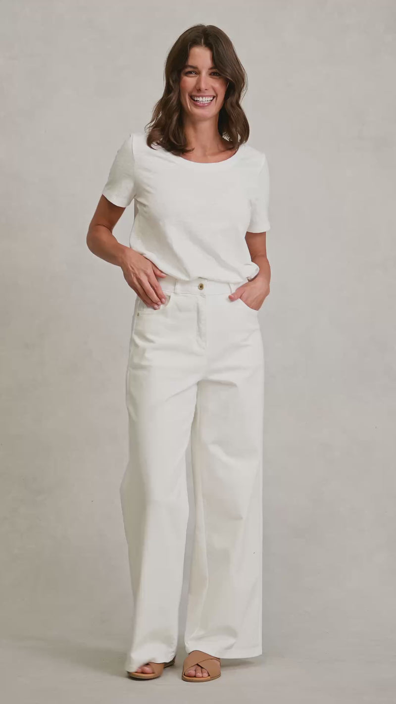 The Classique Wide Leg Jeans - Winter White