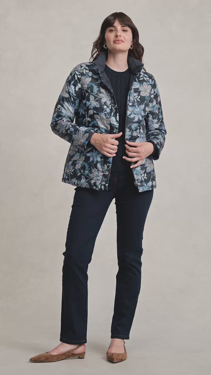 Reversible Puffer Jacket - Floral Chintz Print