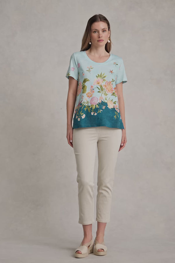 Printed Cotton T-Shirt - Shell Print