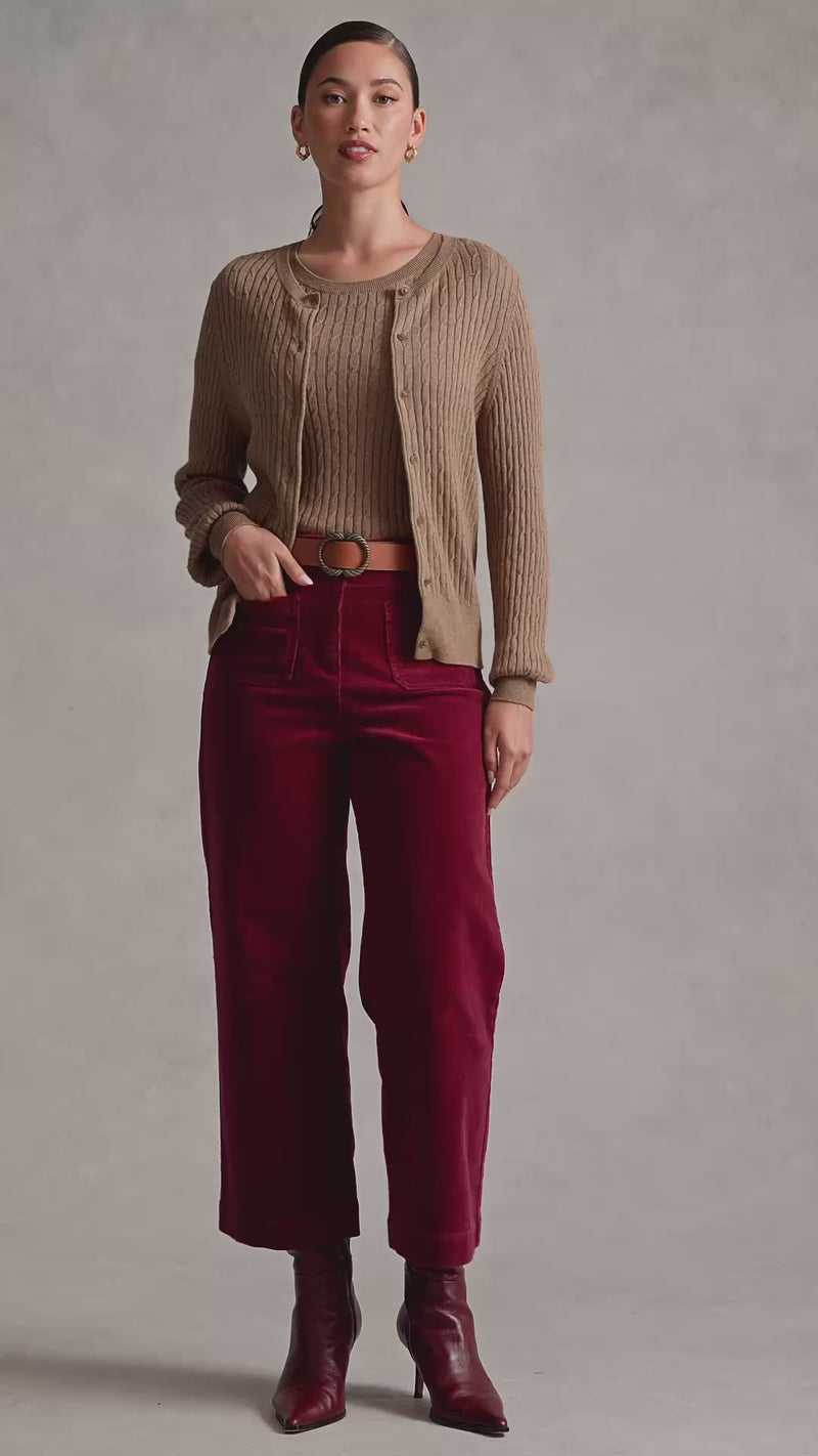 Cable Knit Cardigan - Praline