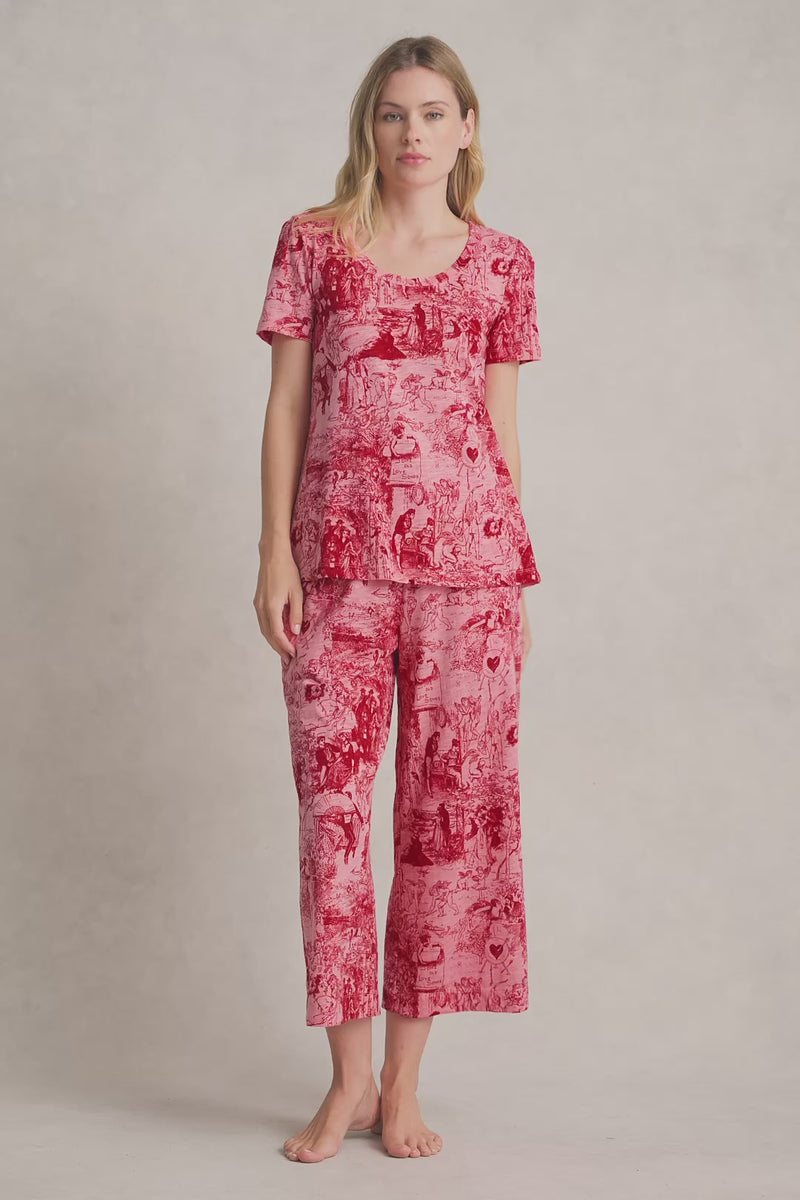 COTTON LADIES PJ SET - MON COEUR PRINT