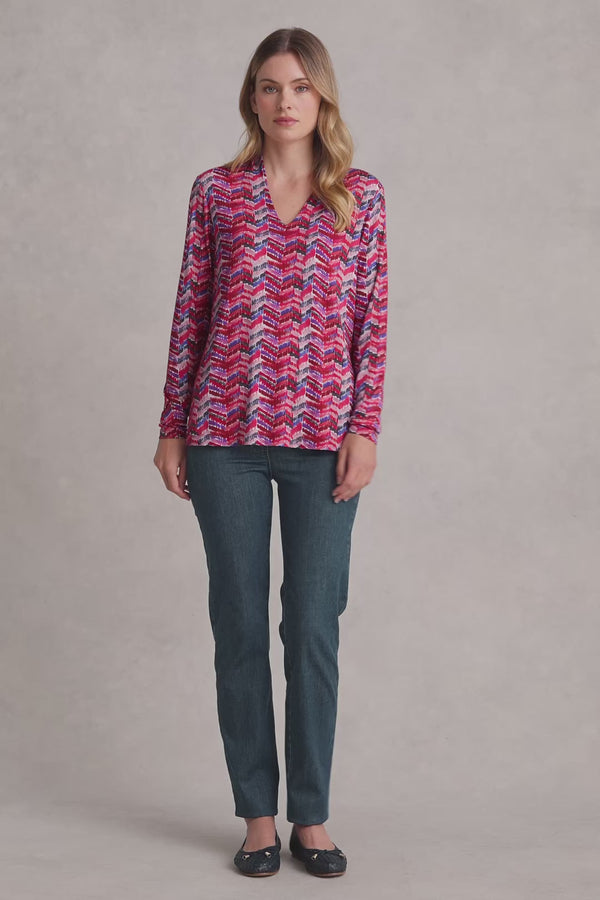 Printed Swing Top - Zig Zag Print