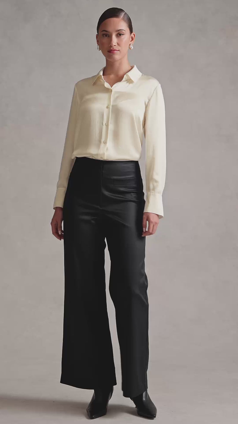 High Waisted Bootleg Pant - Black