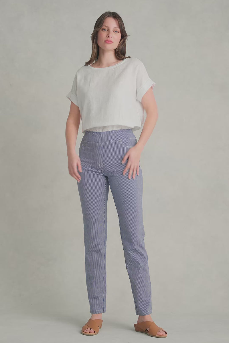 Bengajean Full Length Straight Leg - Nautical Stripe