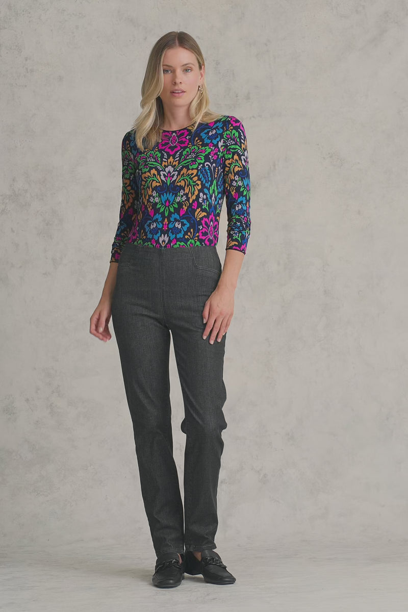 The Frenchie Straight Leg - Deep Grey