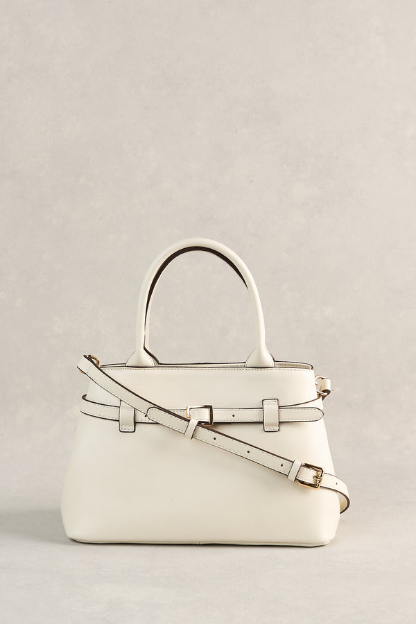 Buckle Detail Tote - Cream