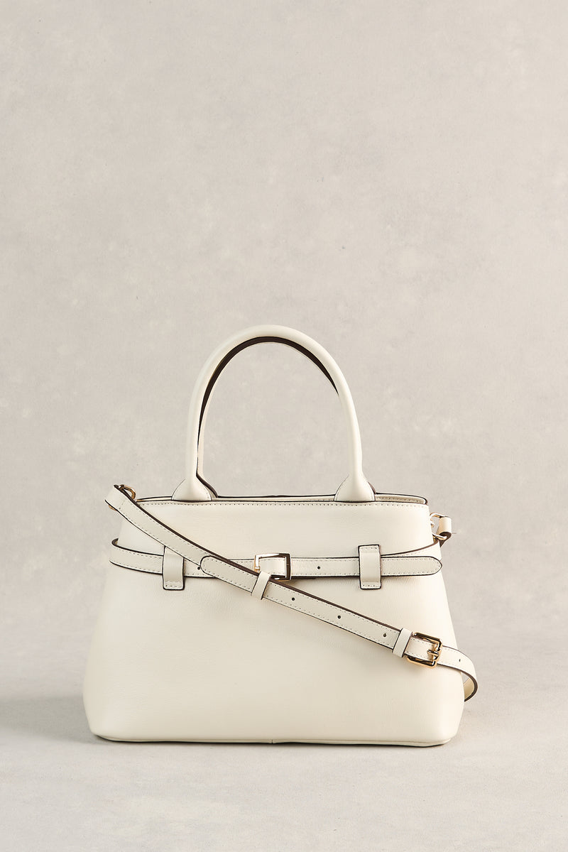 Buckle Detail Tote - Cream