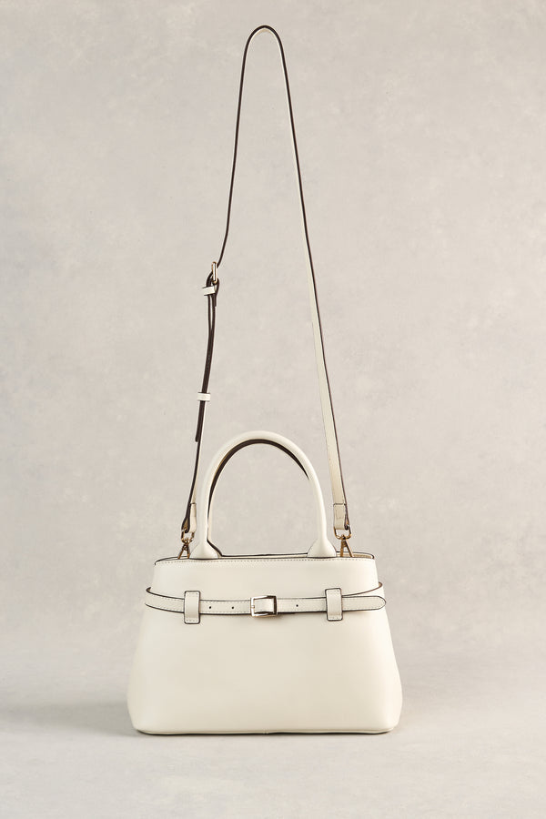 Buckle Detail Tote - Cream
