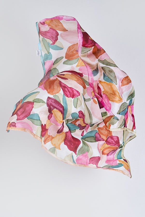 Rococo Floral Silk Scarf