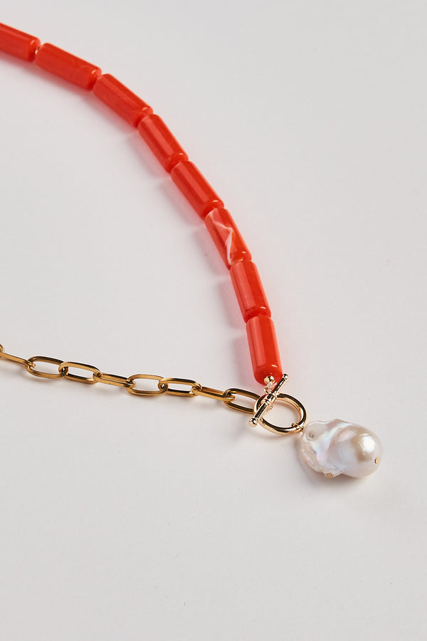 Spliced Baroque Pearl Necklace