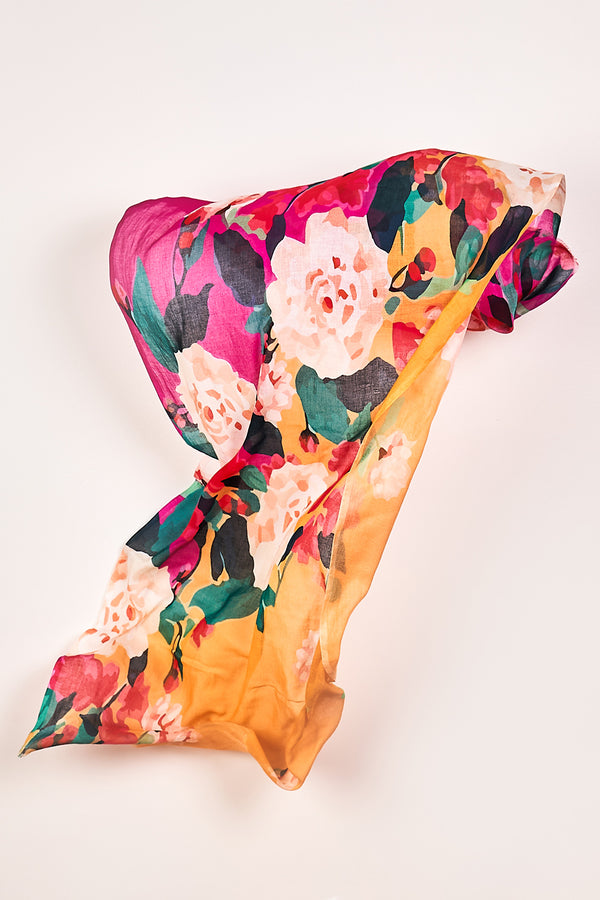 Vibrant Floral Scarf